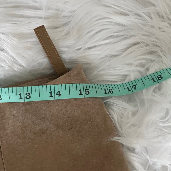 Vintage Margaret Godfrey Floral Embroidered Tan Genuine Suede Pants Size 12 - Picture 8 of 16